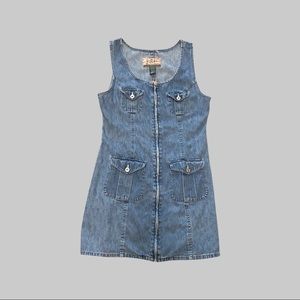 Vintage ‘90s Express Denim Jumper - SZ Large (Junior)